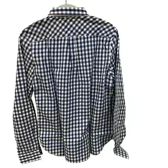 UNTUCKit Women's Blue Gingham Button-Down Shirt - Size 8 - NWT - Picture 2 of 4